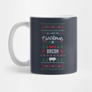 Want Bacon Ugly Christmas Sweater Mug